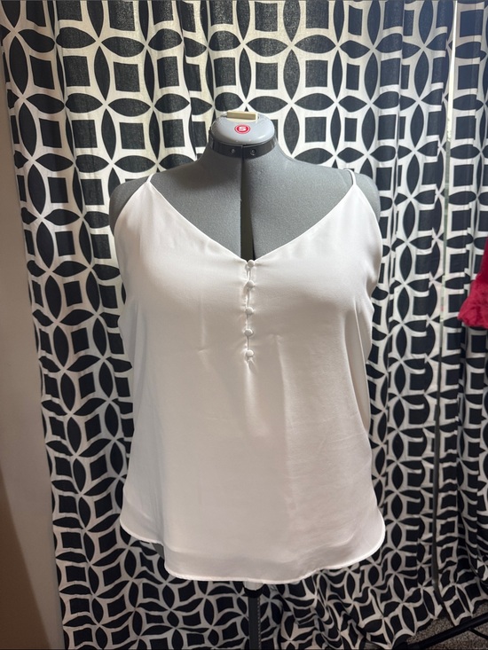 Ricki's Tops - Ricki's White V-Neck Button-Front Camisole